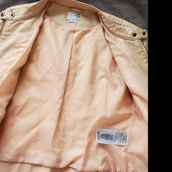 Vero Moda baby pink faux leather coat - Picture 2 of 7